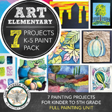 Elementary Art Curriculum: 7 Painting Projects, Art Activi