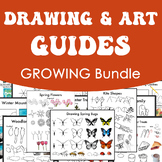 Elementary Art Drawing Guides and Art Lesson Growing Bundle