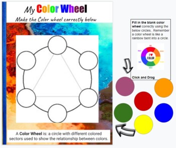Preview of Elementary Art Interactive Color Notebook . Cheap and Easy!
