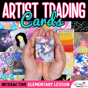 Preview of Elementary Art Lesson: ATC Artist Trading Cards Mixed Media Miniature Project