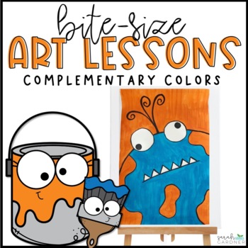 Preview of Elementary Art Lesson | Complementary Colors | Halloween Art Project