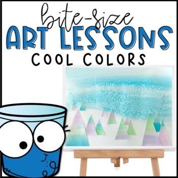 Preview of Elementary Art Lesson | Cool Colors | Winter Art Project
