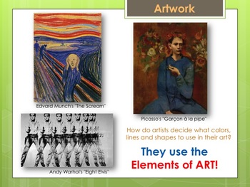 Elementary Art Lesson: Elements of Art for Lower Elementary & Marzano DQs