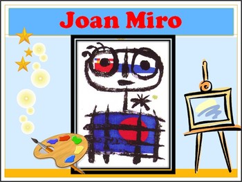 Preview of Elementary Art Lesson - Joan Miro Abstract Shape People
