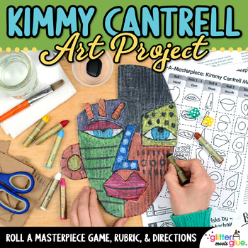 Preview of Black History Month Art Projects: Kimmy Cantrell Faces Art Lesson & PowerPoint