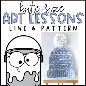 Preview of Elementary Art Lesson | Line & Pattern | Winter Art Project