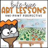 Elementary Art Lesson | One-Point Perspective | Farm Art Project