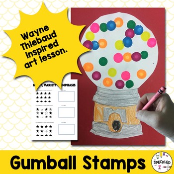 Preview of Elementary Art Lesson Plans - Wayne Thiebaud - Counting with Gumballs