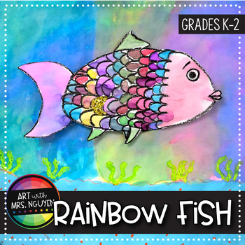 Watercolor Paint By Number: Rainbow Fish Worksheets