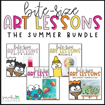 Preview of Elementary Art Lessons | Summer Art Projects BUNDLE