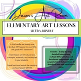 Elementary Art Lessons - ULTRA Bundle - 21 individual art 