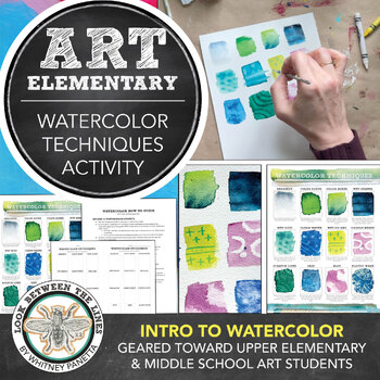 Preview of Elementary Art, Middle School Art Watercolor Painting Intro Activity, Demo Video