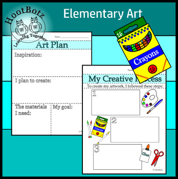 Preview of Elementary Art Plan | Easy Artist Statement | Self-Evaluation | Art Portfolio