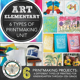 Elementary Art Printmaking Curriculum: 6 Print Techniques,
