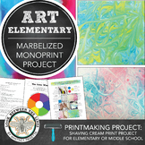 Elementary Art Project: Primary Color Shaving Cream Marble