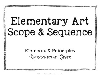 Elementary Art Scope and Sequence by Emily Glass | TpT