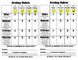 Elementary Art - Student Self-Evaluation Project Rubric