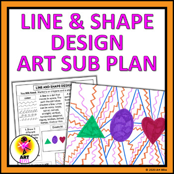 Elementary Art Sub Lesson Plan, Pre-K, Kindergarten, 1st - line & shape ...