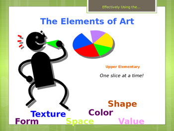 Preview of Elementary Art Lesson: Elements of Art for Upper Elementary & Marzano DQ