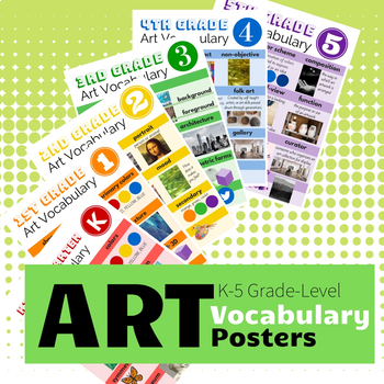 Preview of Elementary Art Vocabulary - Grade Levels K-5