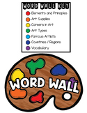 Elementary Art Word Wall - OVER 240 WORDS WITH PICTURES