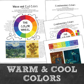 Elementary Art or Middle School Art Color Wheel & Color Scheme Handouts