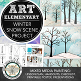 Winter Art Lesson & Project for Elementary & Middle School