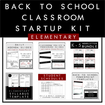 Preview of Elementary Back to School Classroom Startup Kit