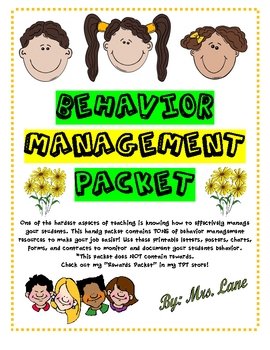 Preview of Elementary Behavior Management Packet (JAM-PACKED!)