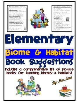 Preview of Elementary Biome and Habitat Book Suggestions
