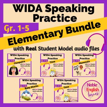Preview of Elementary Bundle WIDA ELPA21 TELPAS ESOL ELL ESL Speaking Practice