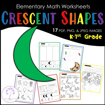Preview of Elementary CRESCENT Shape Worksheets