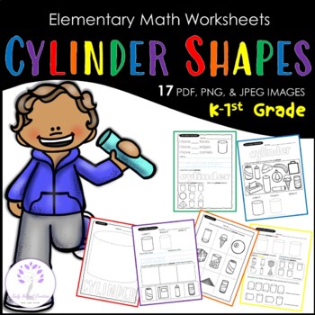 Preview of Elementary CYLINDER Shape Worksheets