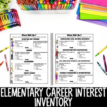 Preview of Elementary Career Interest Inventory Survey Lesson Plan Reading Passages