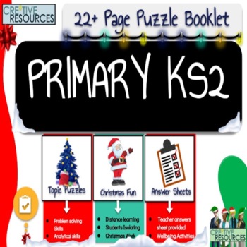 Preview of Elementary Christmas Puzzle Work Booklet