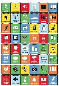 Elementary Classroom Jobs Chart: Pocket Icons, Customizable Job Markers
