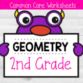 Elementary Common Core Geometry Worksheets & Posters (Seco