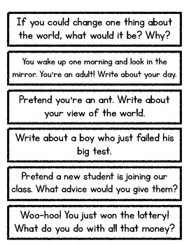 Elementary Creative Writing Prompts by Ms Rosies Class | TpT