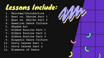 Preview of Elementary Dance Lesson Bundle