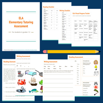 Preview of Elementary ELA - Reading and Writing - Tutoring Assessment Tool
