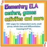 Elementary ELA centers, games, activities 500+ pages
