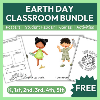 Preview of Elementary Earth Day Bundle | Classroom Decor & Activities