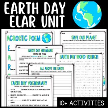 Preview of Elementary Earth Day ELAR Unit