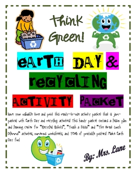 Preview of Elementary Earth Day & Recycling Activity Packet