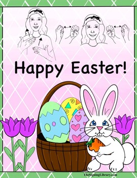 Preview of Easter activity sheets with American Sign Language (ASL)