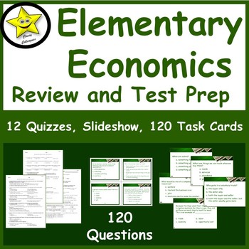 Preview of Elementary Economics Review and Test Prep Distance Learning