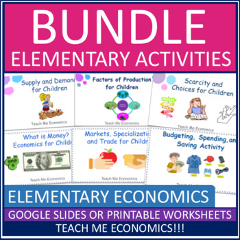 Preview of Elementary Economics Bundle of Google Slides Activities or Printable Worksheets
