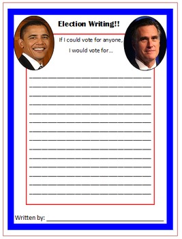 Preview of Elementary Election Day Writing Prompt