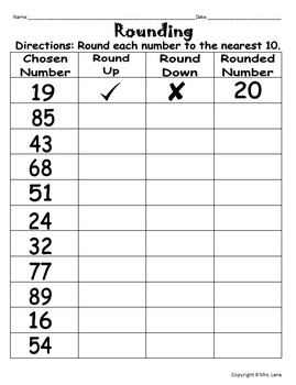 Elementary Estimation and Rounding Worksheets by Mrs. Lane | TpT