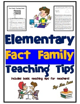 Preview of Elementary Fact Family Teaching Tips